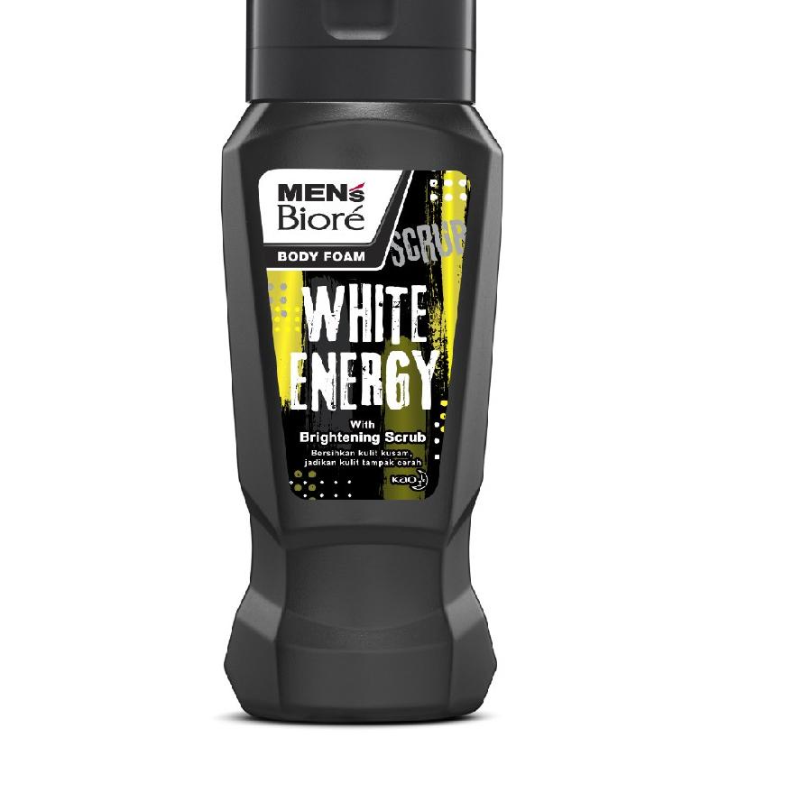 Men's Biore Sabun Mandi Cair Untuk Pria White Energy Eksfoliasi Botol 250 ml - Sabun Cair Body Wash