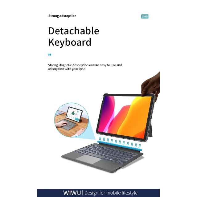 WIWU Combo Touch iPd Keyboard Case - for iPd 10.2 - 10.5