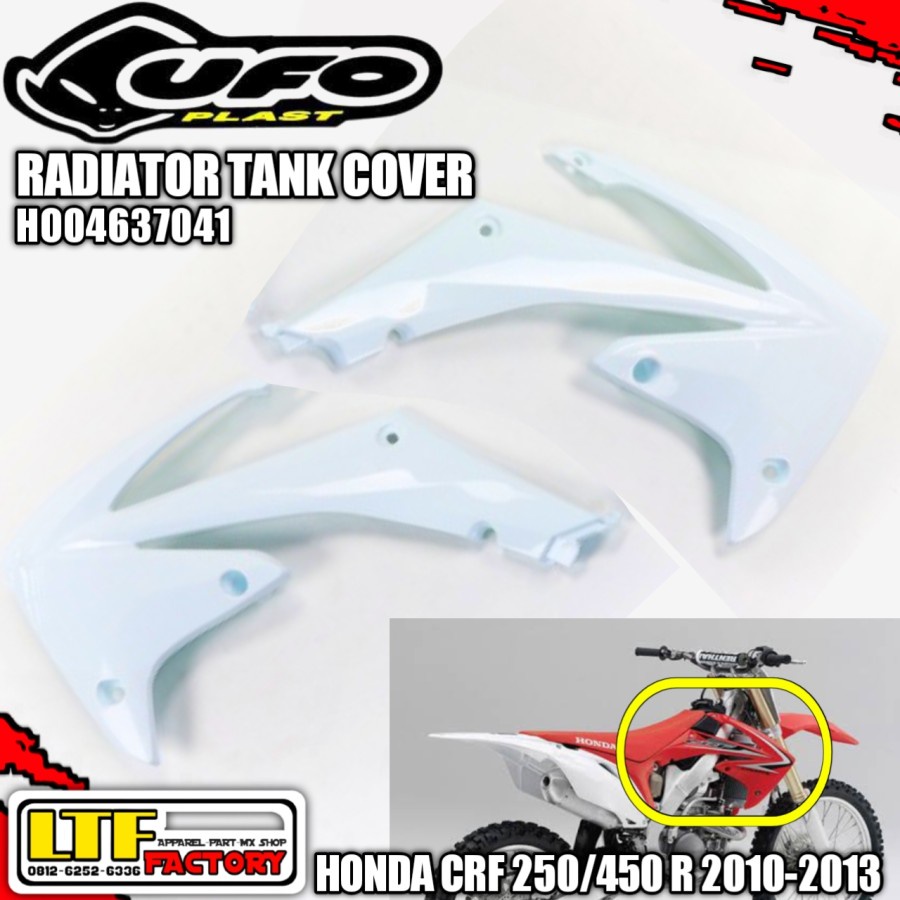 HONDA CRF 250 450 R 2010 2011 2012 2013 - UFO Radiator Tank Cover Body Sayap Samping Tangki Kanan Ki