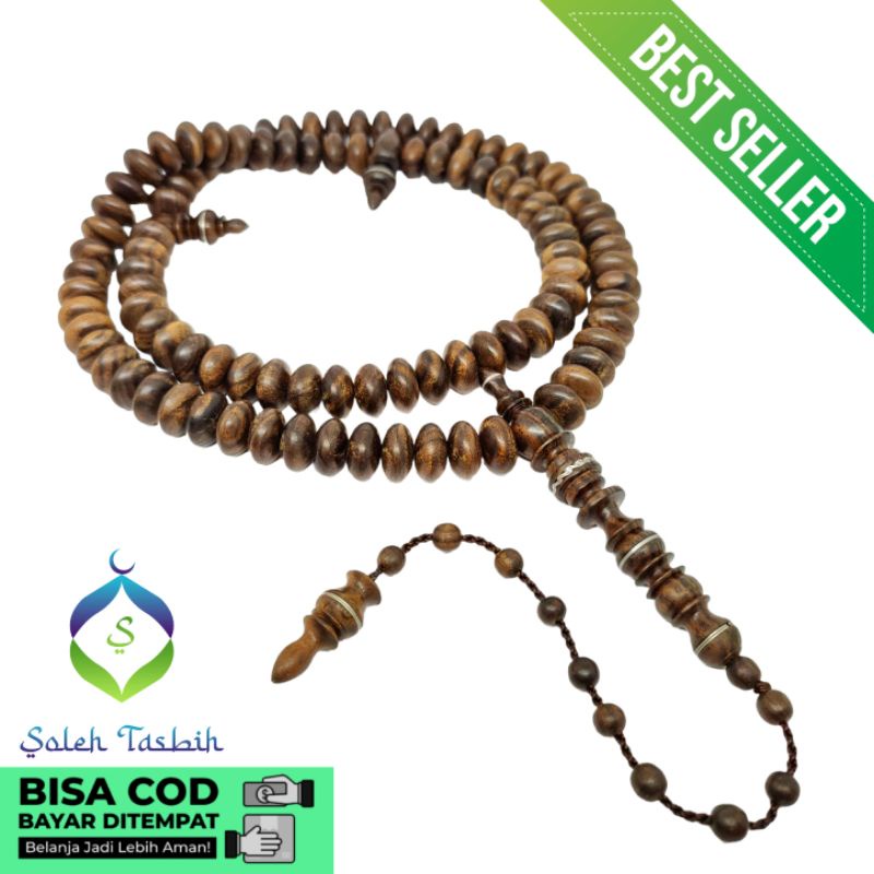 Tasbih Kalimasada Motif Pipih Super, Size 7mmx12mm