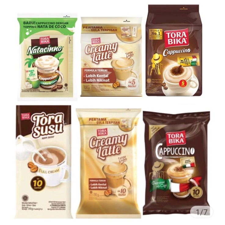 Jual TORABIKA Aneka kopi instant tora susu creamy latte Cappuccino Kopi sachet natacinno baru
