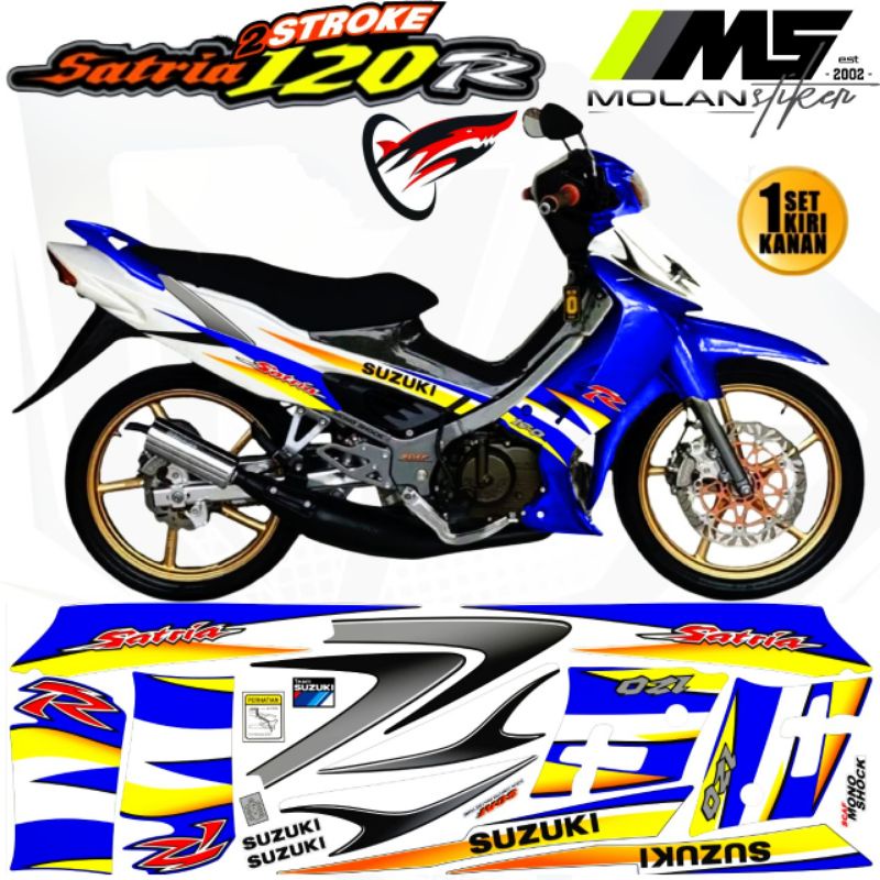 Decal Sticker Striping Variasi Motif Ori Satria R 120 LSCM Hiu Agresif /Satria R 120 hiu 2 Tak /Satr