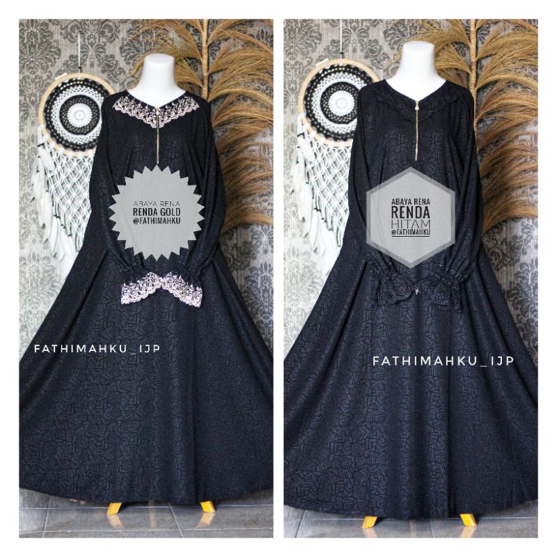 Abaya Embos Jetblack Wolpis/Abaya Hitam/Jubah Temboro/Baju Lebaran