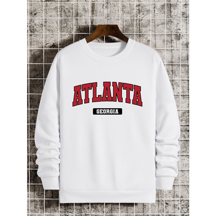 ATLANTA Sweatshirt Basic II Sweater Crewneck Print DTF II Sz M - XL Anak &amp; Dewasa ( Pria &amp; Wanita )