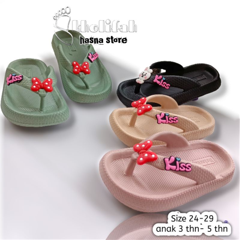 Sandal jepit anak perempuan Karakter lucu Balacca size 24-29