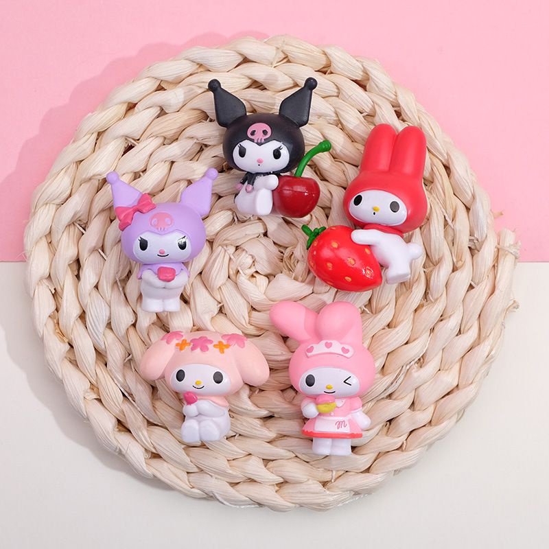 5 Pcs Gambar Kuromi Saya Setan Kecil Melody Boneka Lucu DIY Handmade Aksesoris