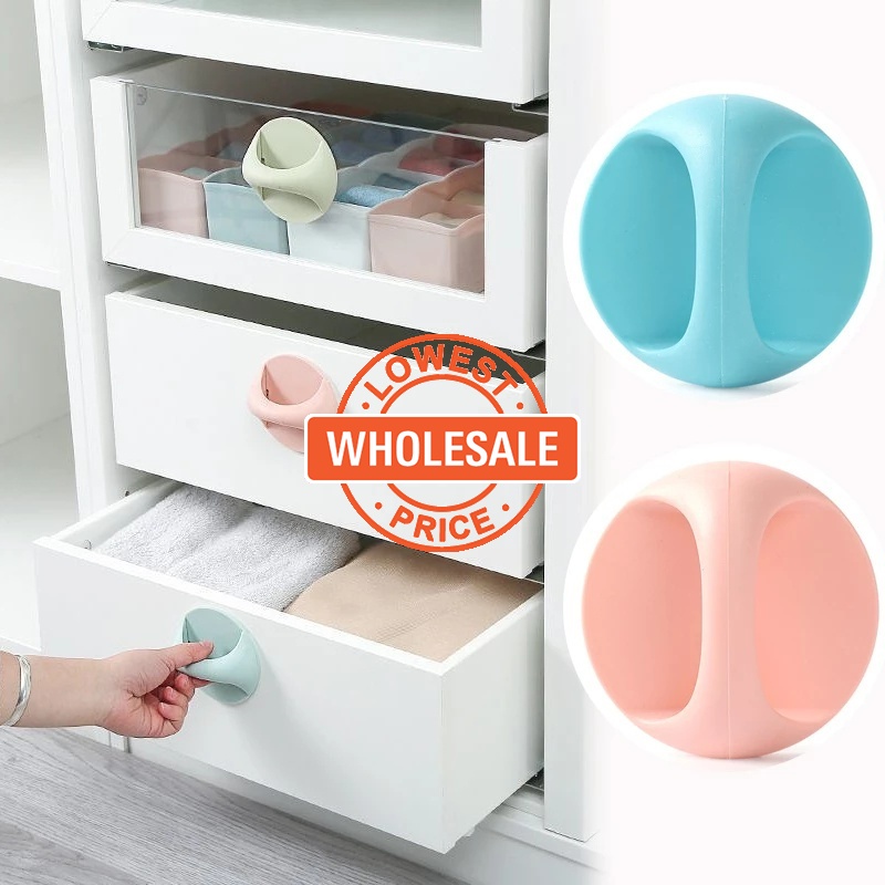 [Grosir] Handle Tarikan Lemari Seamless Gagang Pintu Untuk Lemari Jendela Laci Bebas Pukulan Self-adhesive Circular Tambahan Knobs Balkon Kaca Sliding Handle Serbaguna