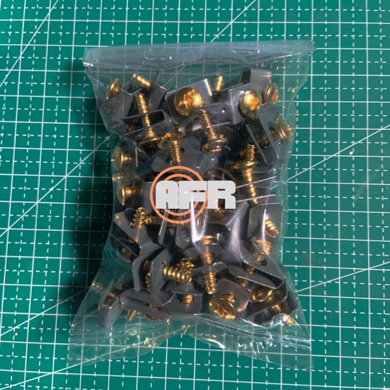 50 pcs BAUT klip BODY (gold)  BEAT/VARIO/SCOOPY/SPAYCY/GENIO