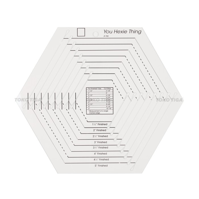 

Matr Penggaris Patchwork Quilting Hexagon Template (Hm-782)