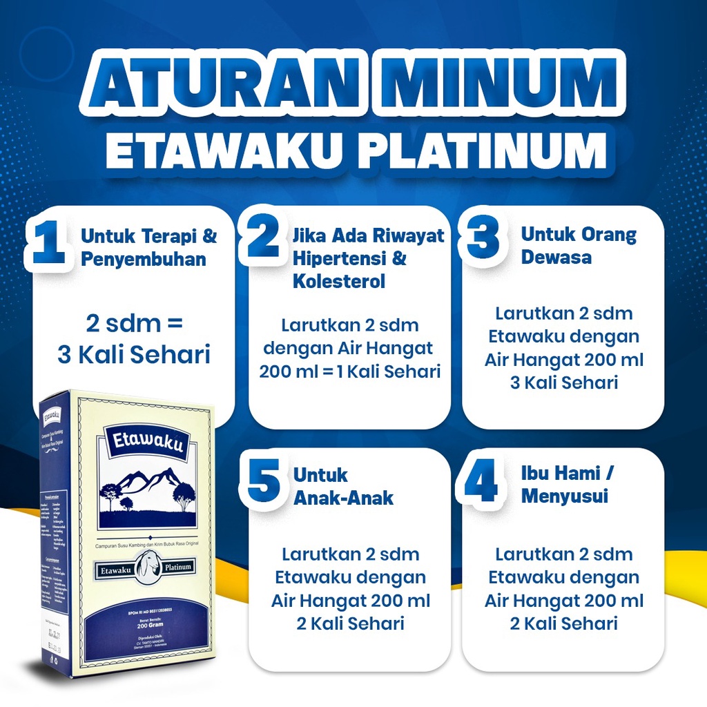 Paket 3 Box Etawaku Platinum - Paket Bebas Sesak Nafas  Etawaku Platinum Cepat Atasi Masalah Tulang &amp; Sendi Solusi Pernafasan Susu Kambing Etawa Kualitas Premium Non Gula Tingkatkan Daya Tahan Tubuh &amp; Imunitas 200g