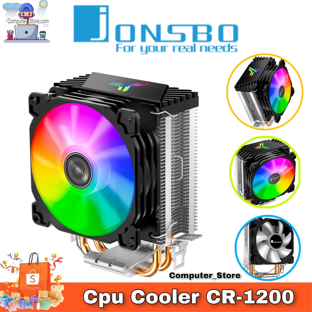 HSF Cooler Jonsbo CR-1200 RGB Fan CPU Cooling Processor Intel AMD Heatsink Tower CR1200 Support：Intel LGA115X [1150-1151-1155-1156] /1200/1700, AMD AM4/AM5