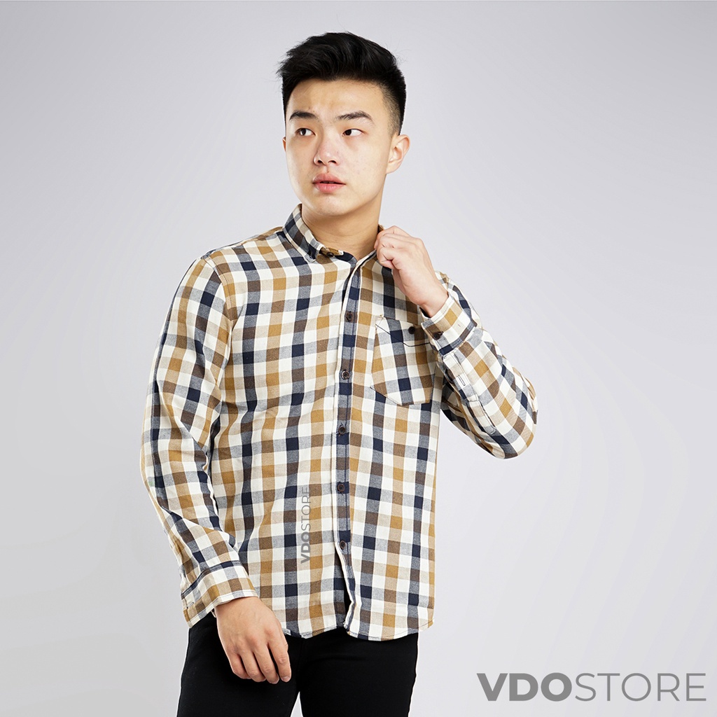 KEMEJA FLANEL PRIA 28B PREMIUM SOP BUAH - M L XL XXL 3XL - KEMEJA LENGAN PANJANG VDOSTORE DEWASA BAJU FLANNEL TANGAN PANJANG HITAM NAVY ABU MOTIF KEMEJA COWOK MURAH DEWASA SANTAI TEBAL KUALITAS IMPORT BAJU CATUR PANEL FANEL