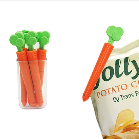 Nama - Jepitan Plastik Snack Klip Carrot Wortel Isi 5pc klip segel makanan