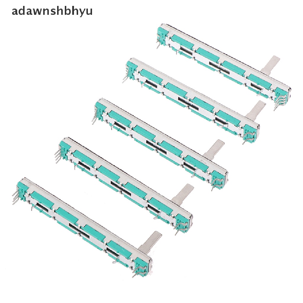 Adawnshbhyu 5Pcs Potensio Slide Double 75MM Lurus Potensiometer B103 Mixer Fader B10K ID