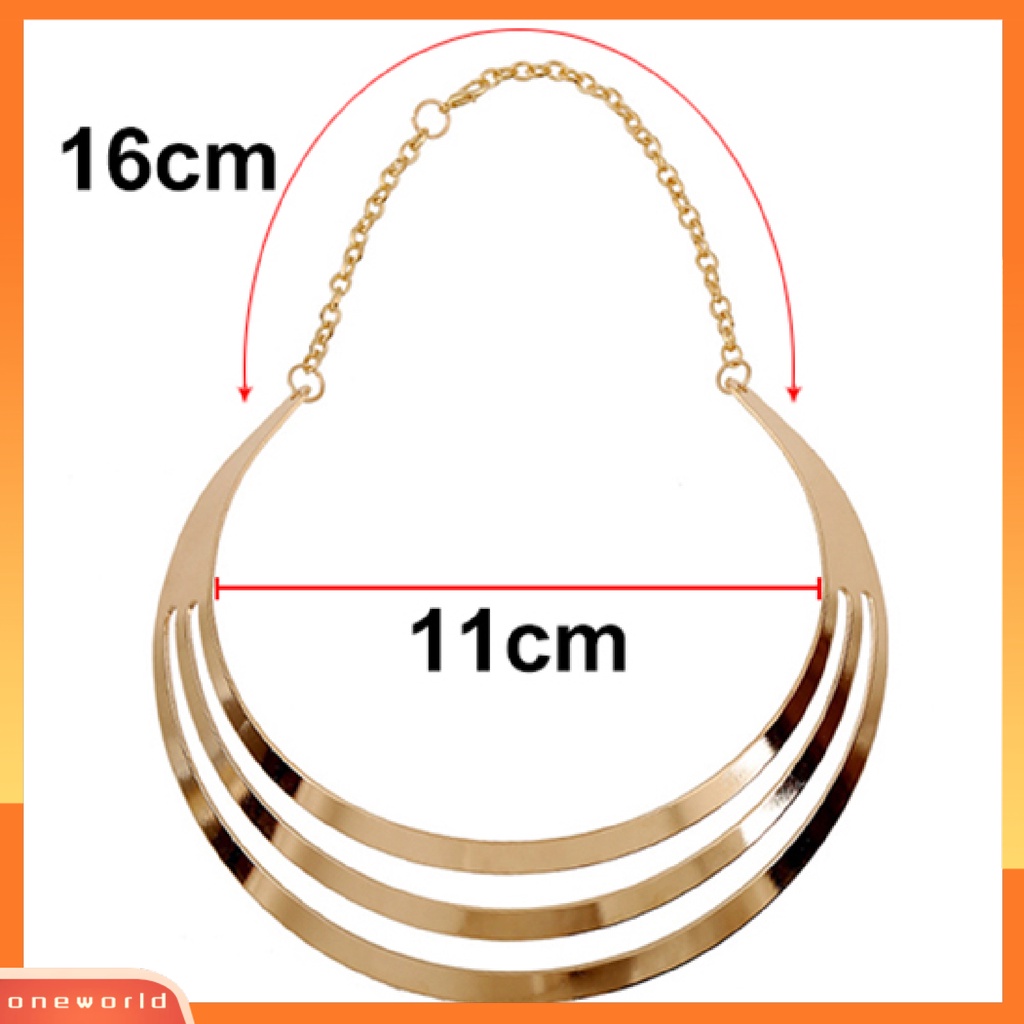 [WONE] Layered Necklace Desain Unik Anti Air Alloy Kalung Lapis Berlebihan Untuk Pernikahan