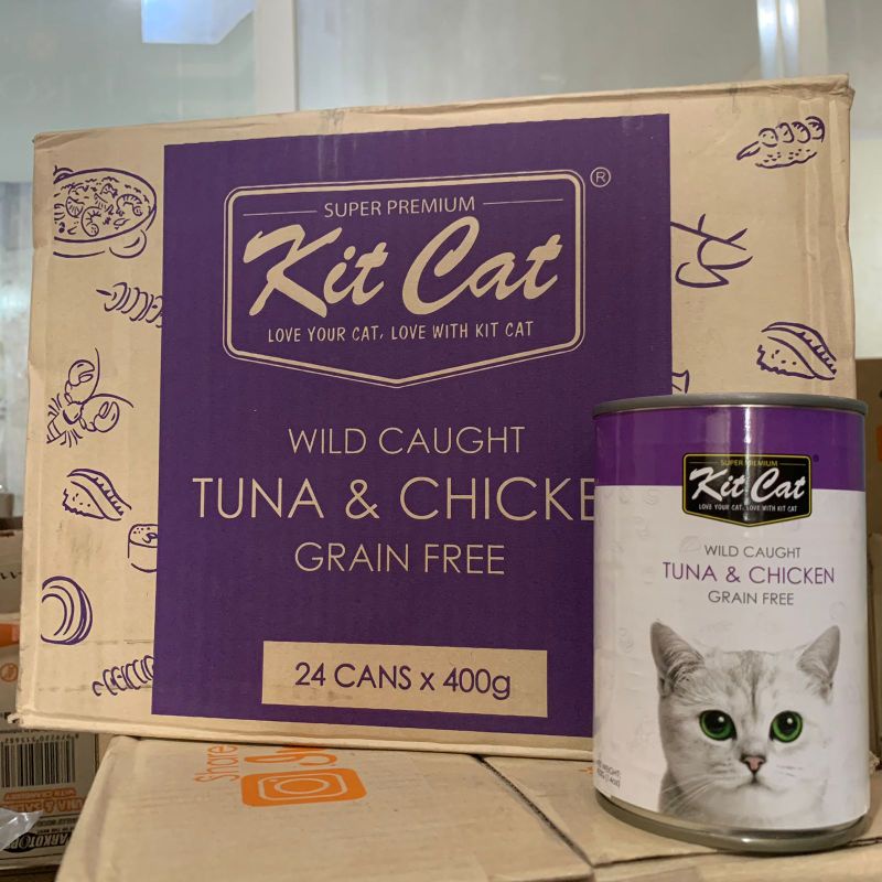 Kit Cat Wet Food Adult 400gr Makanan Kucing Dewasa (Tuna&amp;Chicken)