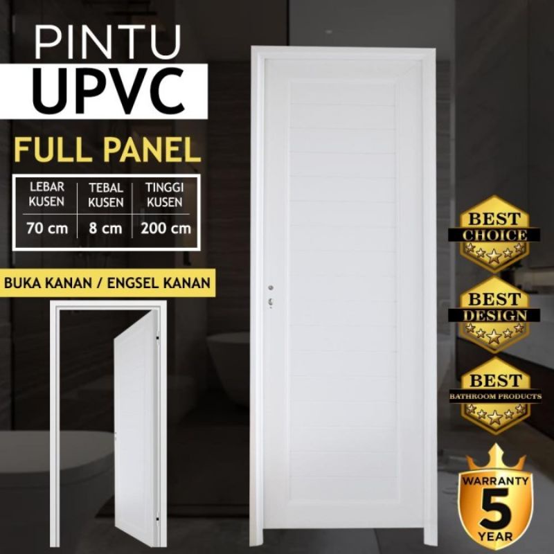 ZA. Jayco Pintu Kamar Mandi Upvc 70X200 Cm High Quality/Pintu Toilet /Pintu Kamar Mandi Upvc