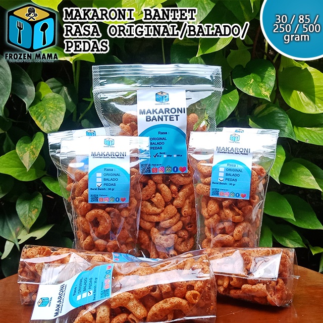 

FM Makaroni Bantet Medium Rasa Original Balado Pedas Cemilan Standing Pouch Praktis