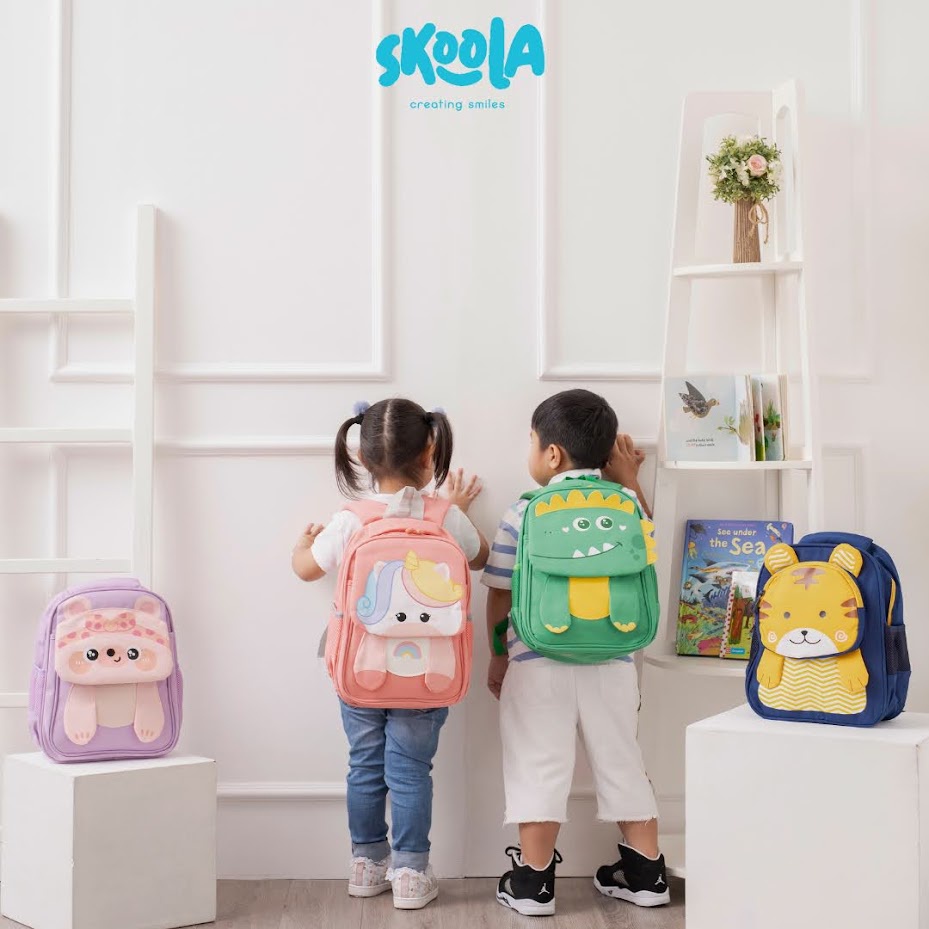 Skoola Tas Sekolah Anak Laki - Laki TK Ransel Dinosaurus - Maru