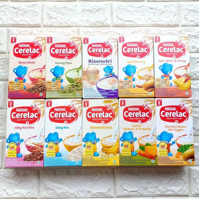 Nestle Cerelac Bubur Bayi Instant Usia 6-24 Bulan 120gr All Varian