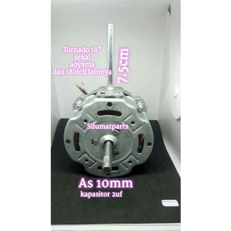 Dinamo / Motor kipas Sekai 18inch AS 10mm Baling Besi