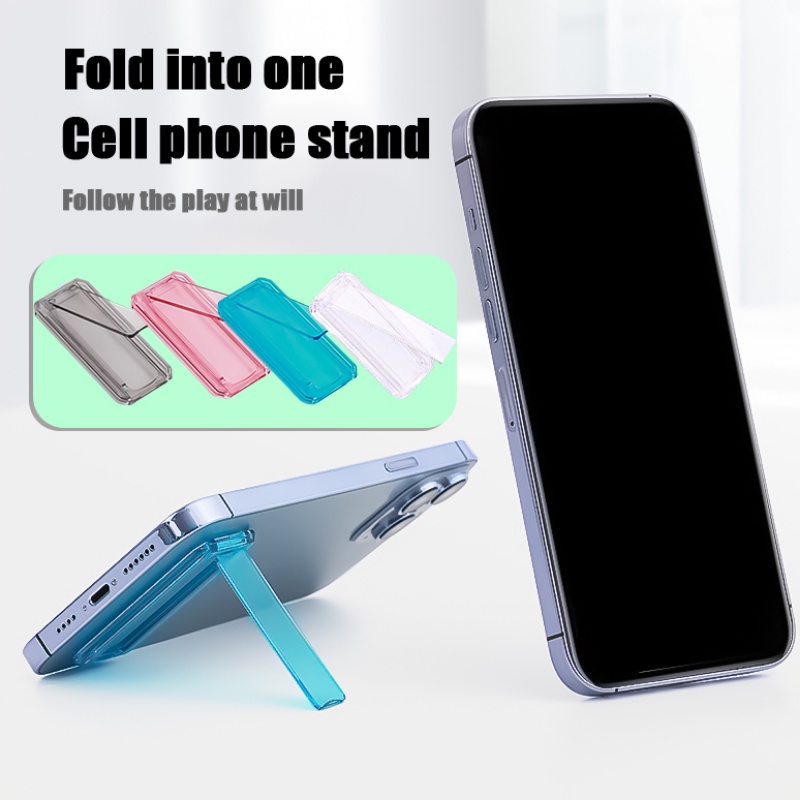 Universal Portable Ultra-light Self-adhesive Phone Holder/Mini Clear Invisible Desktop Stand Table Cell Phone Grips Untuk iPad Mobile Phone Stand Rak Handphone