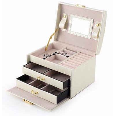 Kotak Penyimpanan Perhiasan 3 Layer - C468 - Black - OMPH6CBK