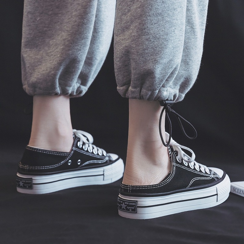 AND / COD / Sepatu Sneakers Wanita Import Sepatu Casual Perempuan Sneakers Kanvas Wanita Tali Sepatu Jalan Cewek Slip On SPT-45