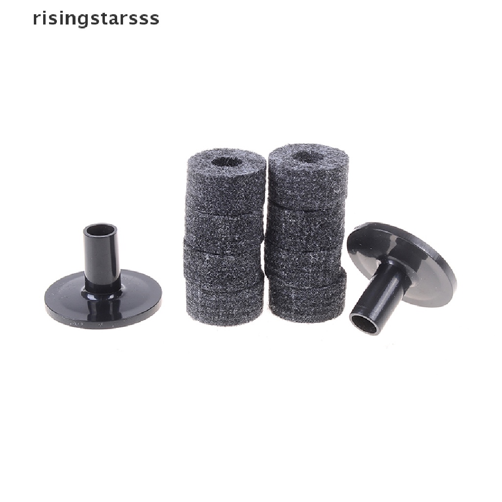 Rsid Span-new 8PCS 25mm felt washer+2PCS cymbal sleeves Pengganti Rak drum kit Jelly