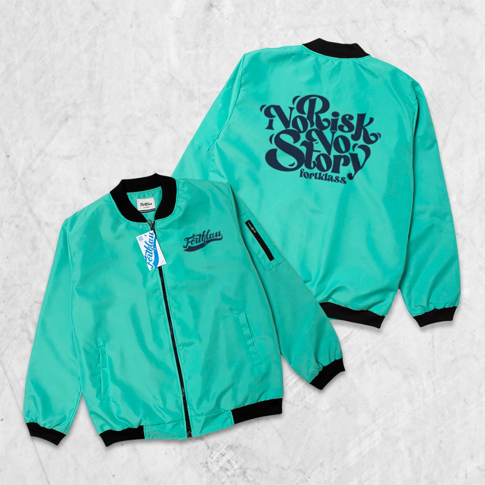 Fortglass Jaket Bomber Gafi Risk Jaket pria Lengan Panjang