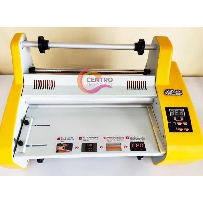 

Mesin Laminating Roll Dua Sisi Ukuran A3 Fm 3520 - 4 Lampu Pemanas