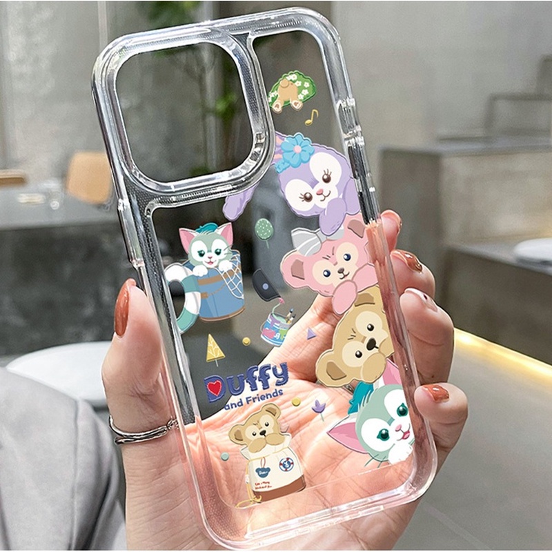 IPHONE Hewan Lucu Casing Ponsel Lembut Transparan Kompatibel Untuk Iphone14 13 12 11 Pro XS Max X XR 7 8 Plus Shockproof Casing TPU Cover