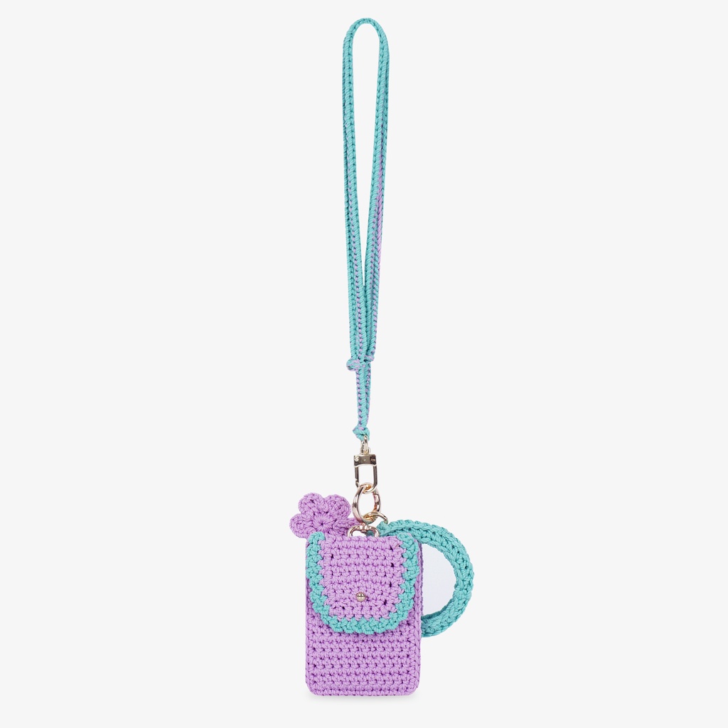

Desc - Tulipe ID Card Holder Lanyard Mirror Set / Crochet - Dompet Rajut