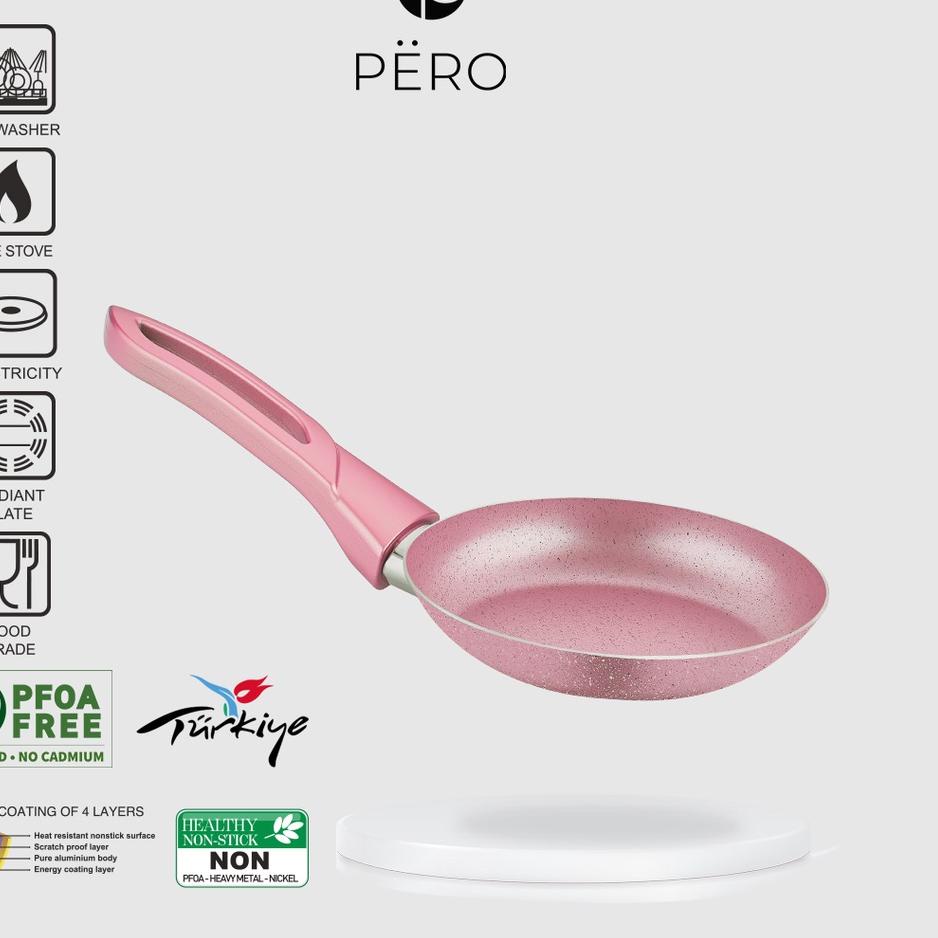 Grosir Terlaris PERO FRYPAN NONSTICK GRANITE 18CM / WAJAN TANPA MINYAK / WAJAN MPASI