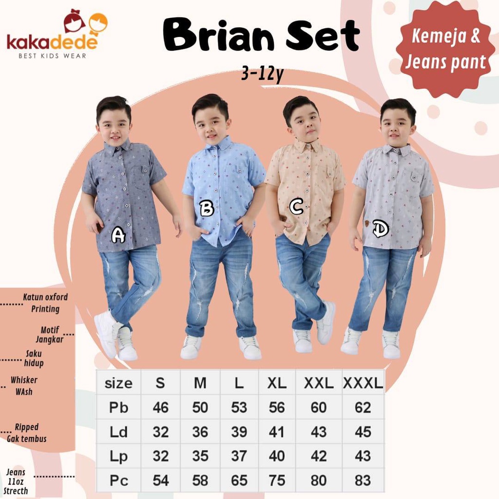 Set Kemeja Brian Kakadede