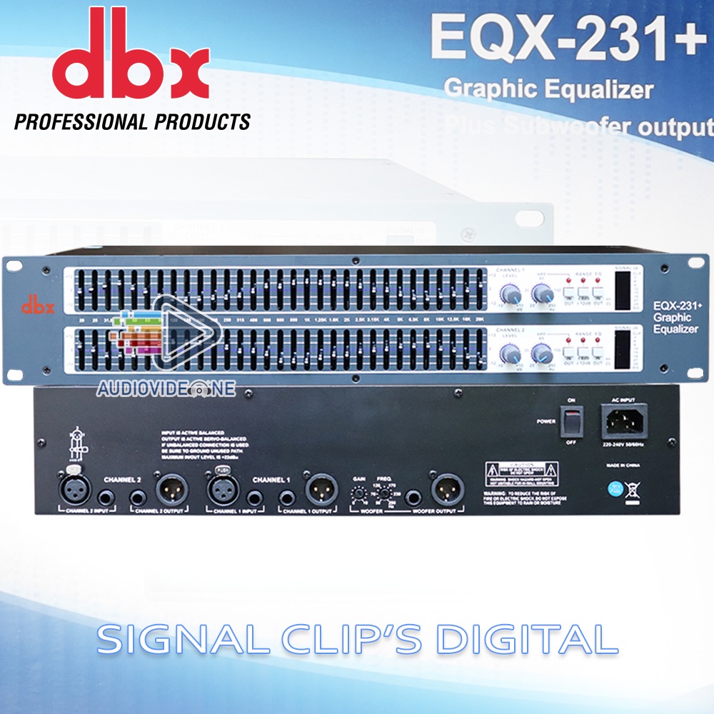 Equalizer DBX EQX231 Plus Subwoofer 2 Chanel 31 Band Ekualiser dbx Terbaru + Sub Woofer