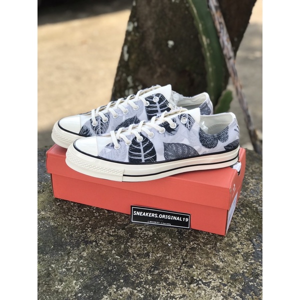 CONVERSE 70s TROPICAL LEAF - WHITE ORIGINAL 100% RESMI PT MAP
