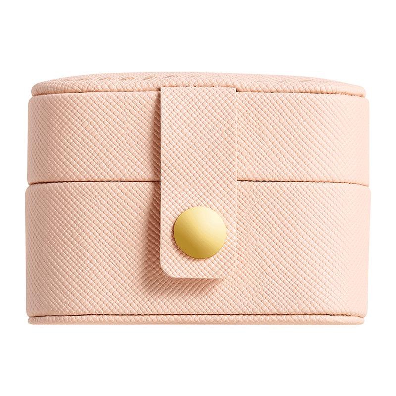 Gaya Baru Kotak Cincin PU Mini Lucu Portabel Organizer Perhiasan Ear Studs Rings Storage Box