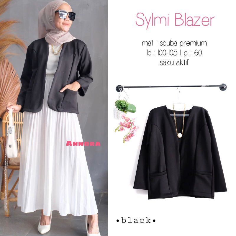 sylmi blazer/kemeja/blazer wanita/ atasan/ rok/ outer/ootd/fashion