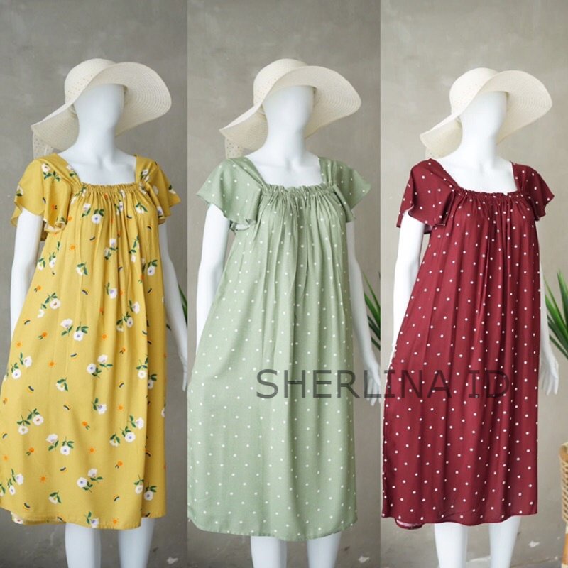 Anya Dress | Daster Kekinian | Daster Rayon | Daster Mama Muda | Daster Bumil | Busui Friendly