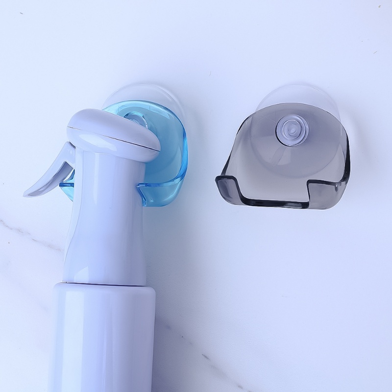 Portable Detachable Suction Cup Razor Holder/Penyangga Alat Cukur Tangan Mini Plastik Transparan Anti Air/Rak Penyimpanan Serbaguna Kamar Mandi