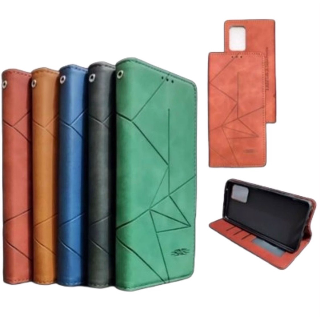 Case Dompet Kulit Magnet Premium For OPPO A5 A8 A9 A31 A33 A53 2020 A52 A72 A92  A54 A55 A57 4G 2022 A71 A72 5G A77S A83Leather Case Magnet Kulit Premium Flip Cover Kulit Casing Lipat