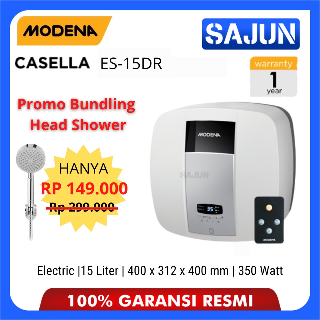 Modena Electric Water Heater 15 Lt CASELLA ES 15D Pemanas AIr ES15D