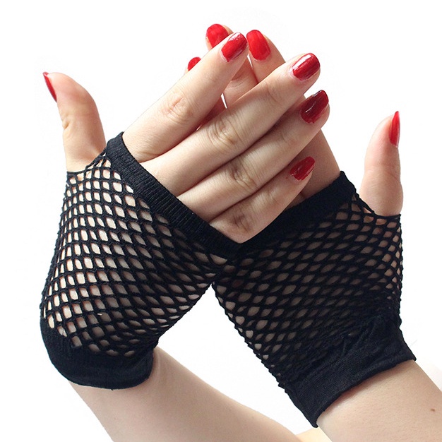 LTX-09 sarung tangan pendek fishnet jaring harajuku gothic fashion gloves glove