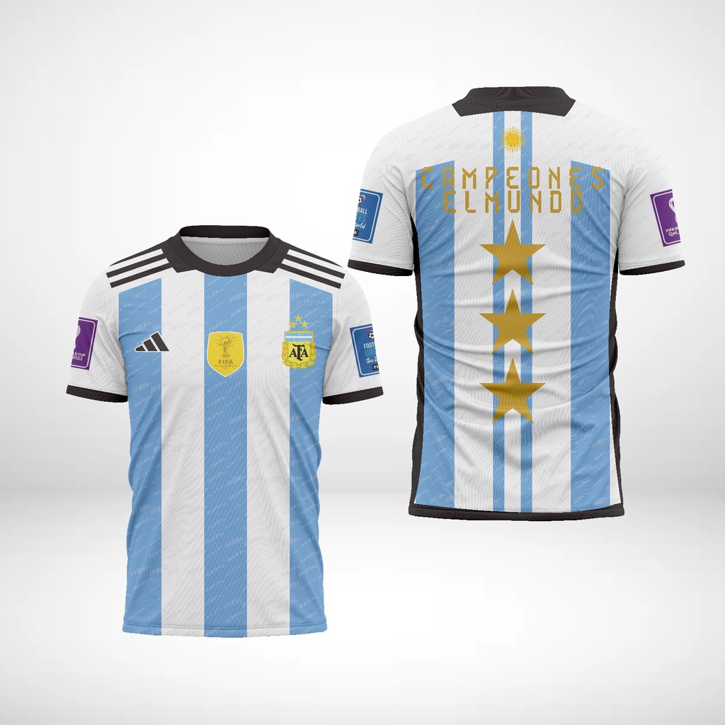 JERSEY ARGENTINA JUARA PIALA DUNIA QATAR 2022 FULL PRINTING