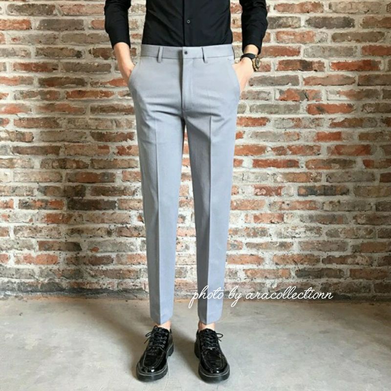 Celana Formal Pria Slimfit Kantor Kerja Bahan Dasar Premium