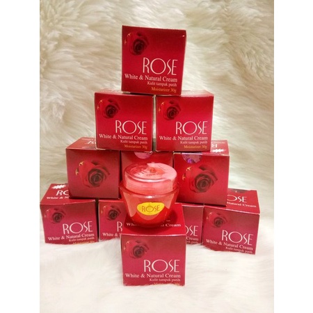 6 PCS - Cream Rose White &amp; Natural Cream Original Bisa Untuk Cream Siang Dan Malam