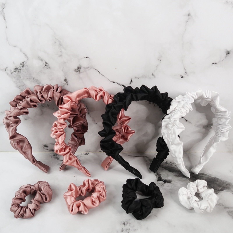 BANDO SCRUNCHIE KOREA NAGITA SLAVINA BANDO SERUT BANDO RUFFLE TERMURAH BEST SELLER