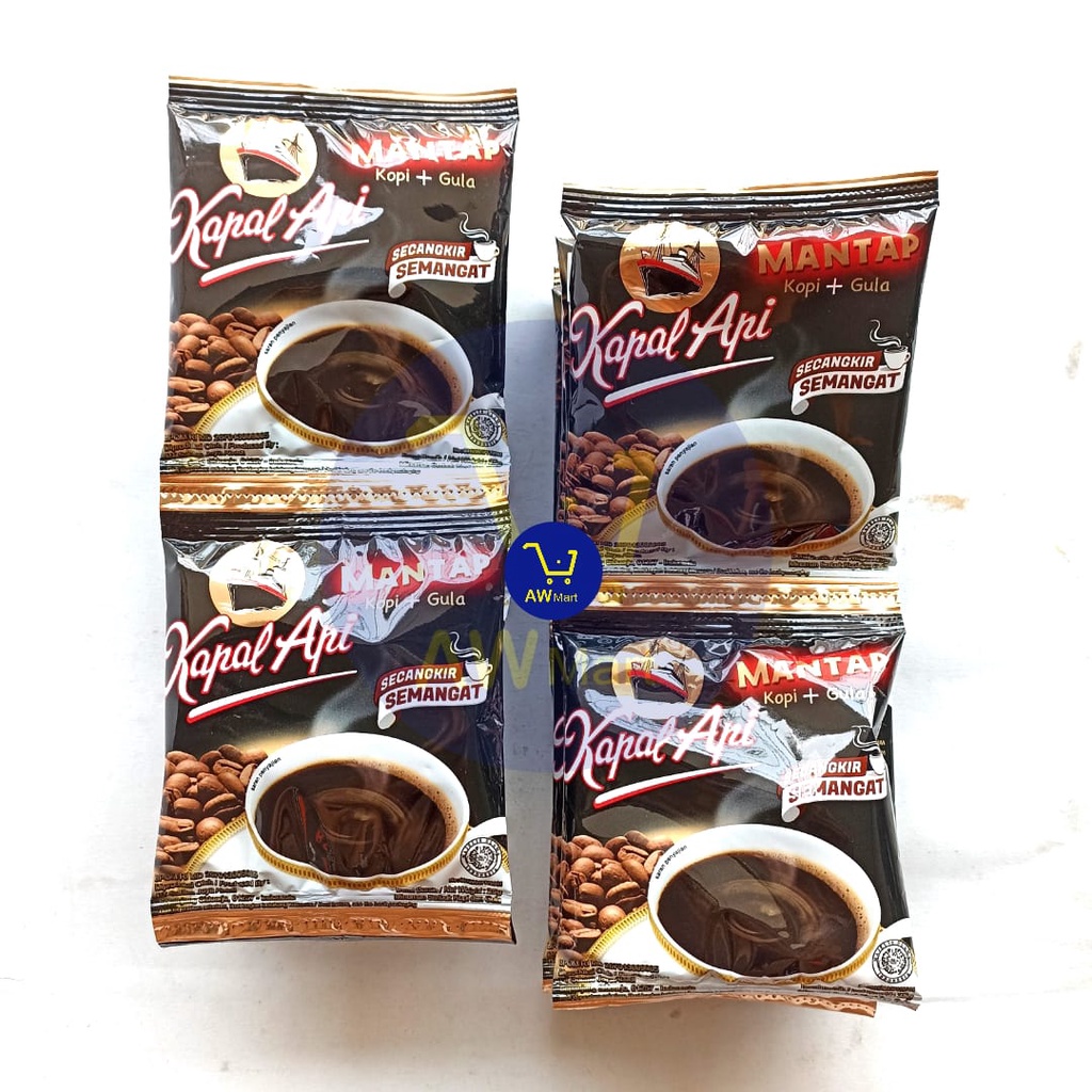 KAPAL API MANTAP RENCENG ISI ( 10 SACHET X 25 GRAM ) - KOPI ISNTAN KOPI + GULA MANTAP