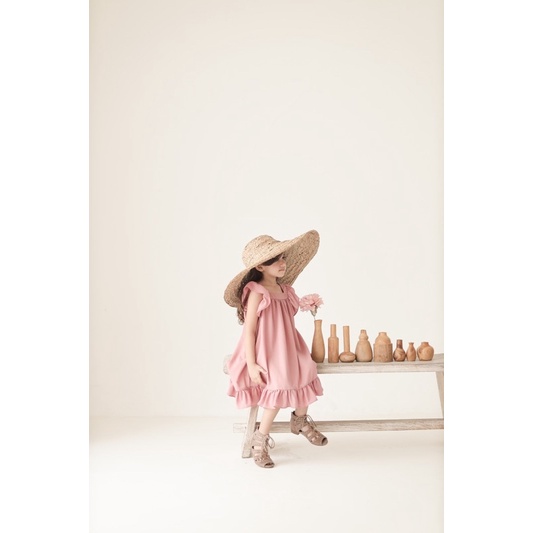 Bell &amp; Bo CHIARA Dress Ruffle Ribbon 1-4y / Dress Anak